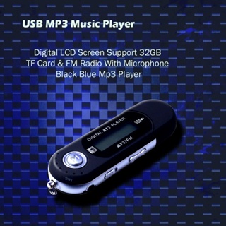 1Pc Mini USB Mp3 Player De Música Suporte De Tela LCD Digital Cartão tf De 32GB Com Rádio FM (O Não Está Incluído) em Oferta na Shopee