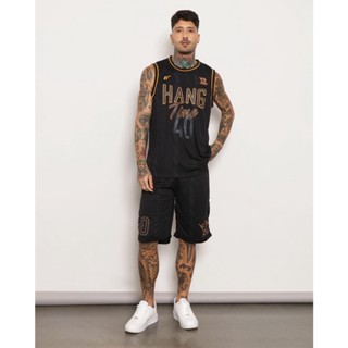Bermuda Masculina Esporte Basquete Estampada Preta