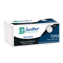 Papel Toalha Interfolha 2 Dobras Folha Quádrupla TSP04 120 folhas Inovatta