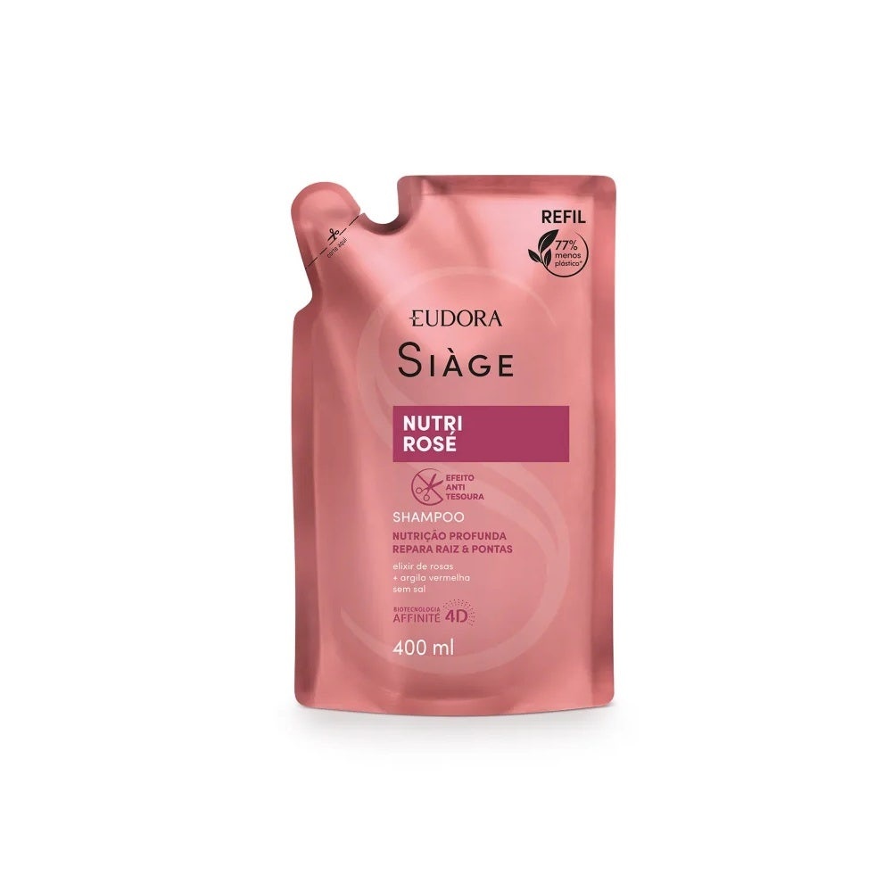 Shampoo Siàge Nutri Rosé Refil 400ml em Oferta na Shopee