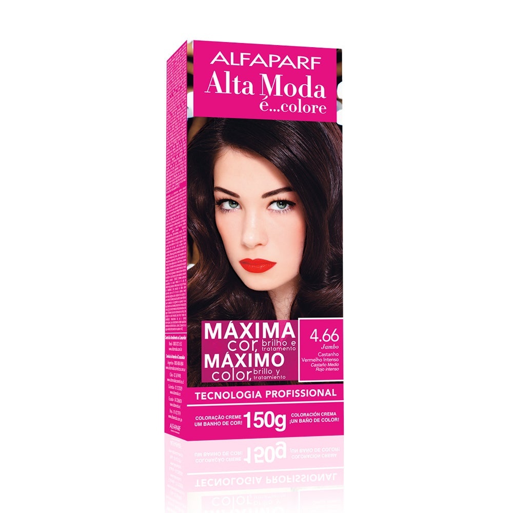 Tintura Alta Moda 4.66 Castanho Vermelho Intenso