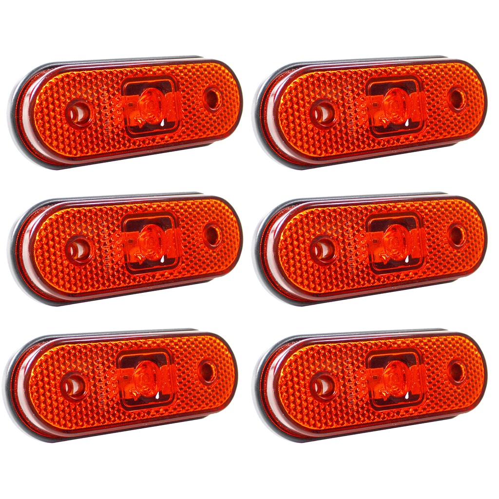 6 Lanterna Lateral Caminhão Carreta Facchini LED BIVOLT AM