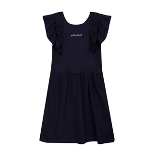 Vestido Viscose Infantil Nautical Polo Wear Azul Escuro