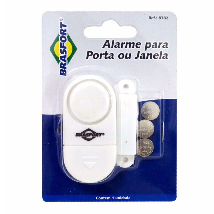 Sensor Alarme Portas E Janelas Sensor Sem Fio/Com Bateria Brasfort