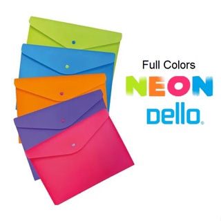 Pasta C/ Botão Horizontal Envelope A4 Full Color  - Dello Cores em Oferta na Shopee