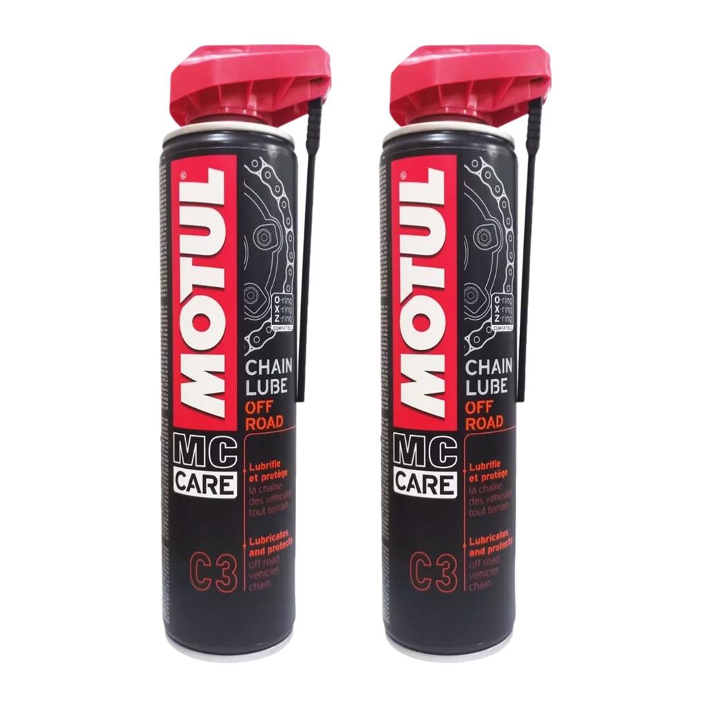Kit Spray Lubrificante Corrente Motul C3 400ml 2 Unidades em Oferta na Shopee