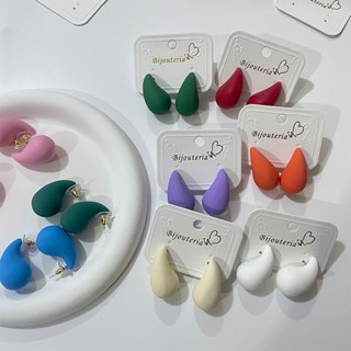 Brincos Coloridos Em Forma De Gotícula Jóias De Resina Estilo Coreano Simples Adequados Para Festa De Natal Feminina