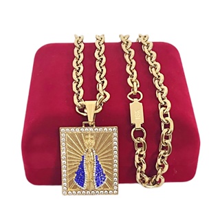 Corrente Masculina 7mm + Pingente Nossa Senhora Aparecida em Oferta na Shopee
