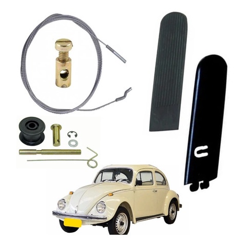 Pedal Chapa Acelerador + Capa + Reparo Fusca Carb. Simples em Oferta na Shopee