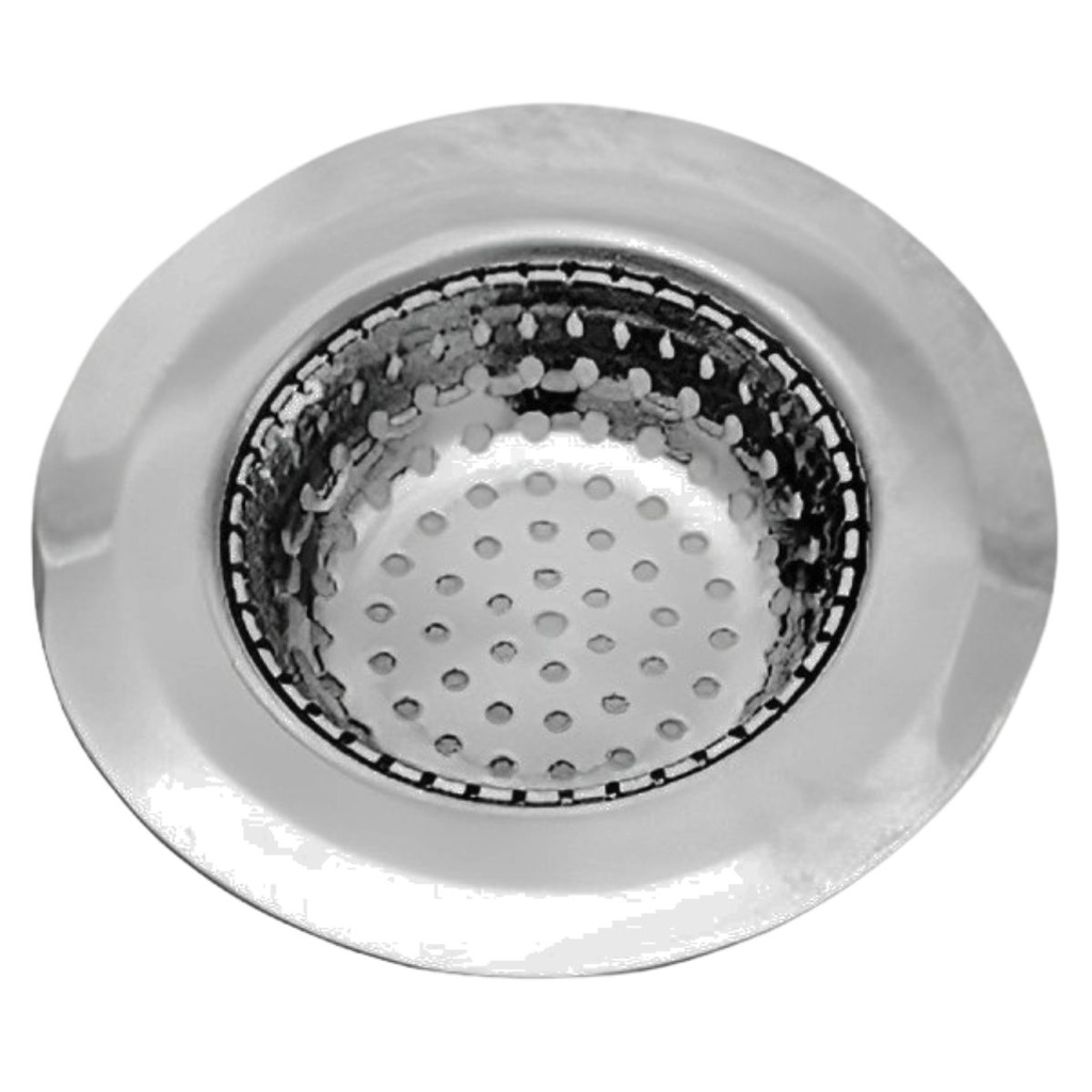 Protetor de Pia 9cm de Inox com Borda Retém Resíduos e Evita Entupimentos