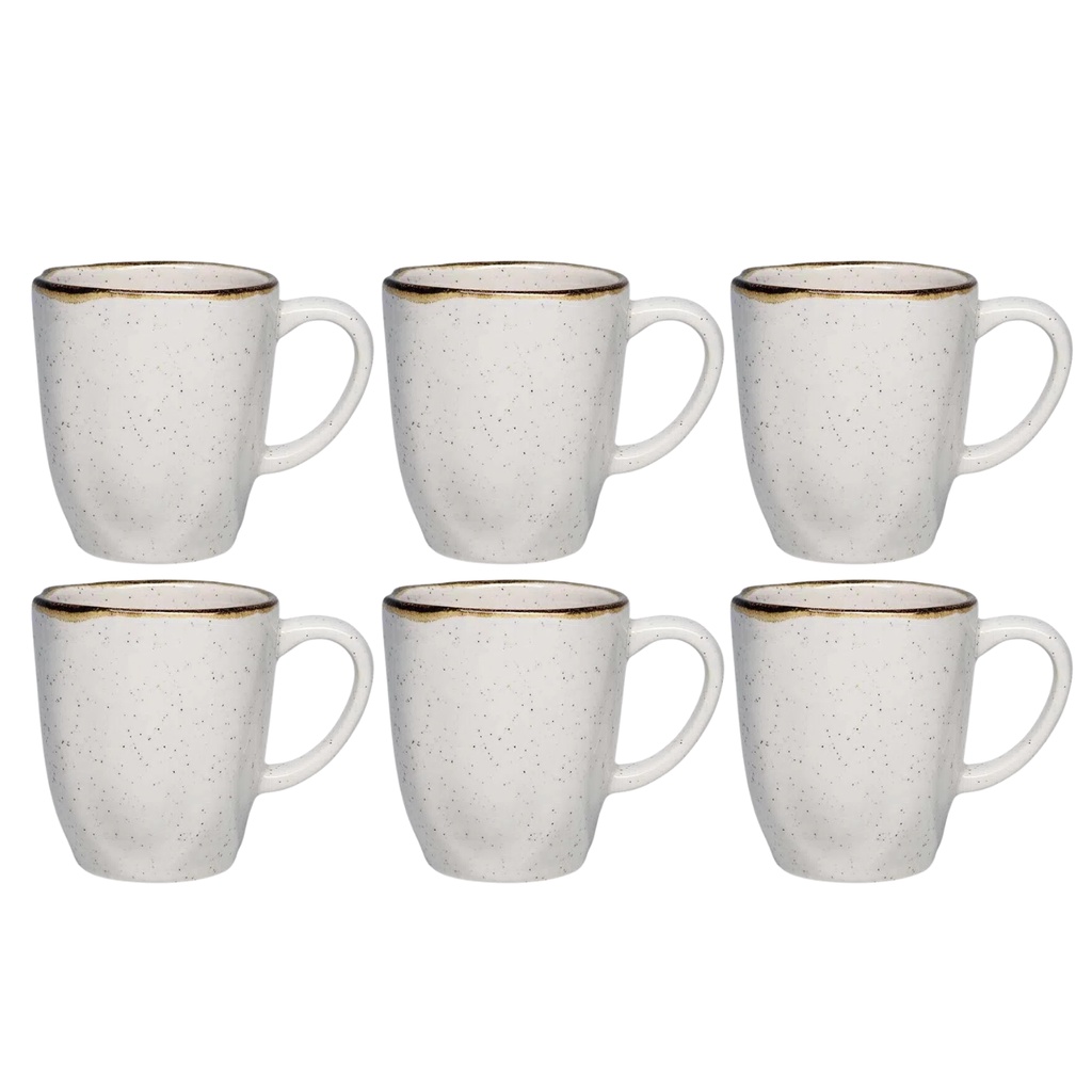 Jogo Kit 6 Canecas Xicara Tulipa de Porcelana Chá Café 380ml Ryo Maresia Oxford em Oferta na Shopee