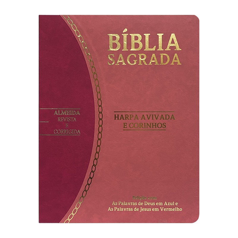 Bíblia Sagrada Slim Grande | RC | Letra normal | Harpa Avivada e Corinhos | Rosa e Pink - Books & Magazines