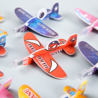 Mini Avião de bricolage Espuma colorida Arremesso à mão de espuma Avião Pequenos Brinquedos Infantis Avião Modelo Jardim de Infância Pequenos Presentes Brinquedos ao Ar Livre