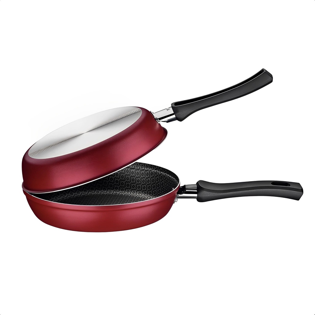 Panela Omeleteira Loreto Alumínio Com Revestimento Interno Antiaderente Starflon Max 20cm Vermelha Tramontina - 20123920 em Oferta na Shopee