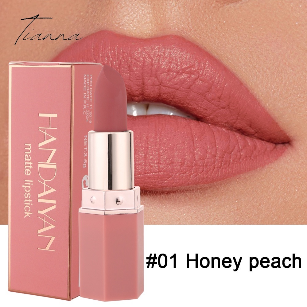 HANDAIYAN 6 Cores Maquiagem Batom Mate À Prova D'água De Longa Duração Vermelho Rosa Veludo Nude Lipsticks Mulheres Cosméticos Tianna
