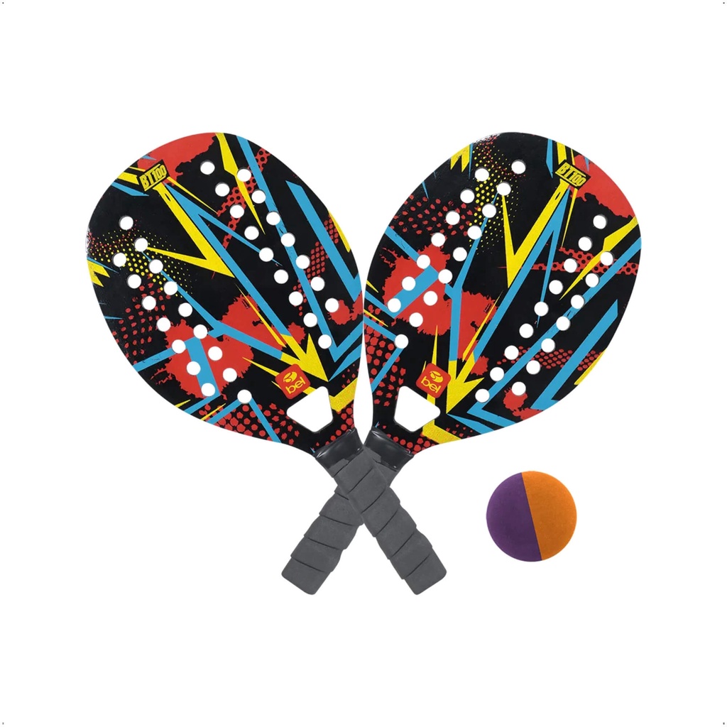Kit Raquete Beach Tennis de Praia com Bolinha Vermelho BT100 - BEL 480604 em Oferta na Shopee