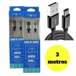 Cabo Tipo C 3 Metros Turbo Cabo Tipo C 2 Metros A11 A12 A20 A30 A31 A32 A33 A50 A51 A70 A71 Cabo Carregador Tipo C Turbo
