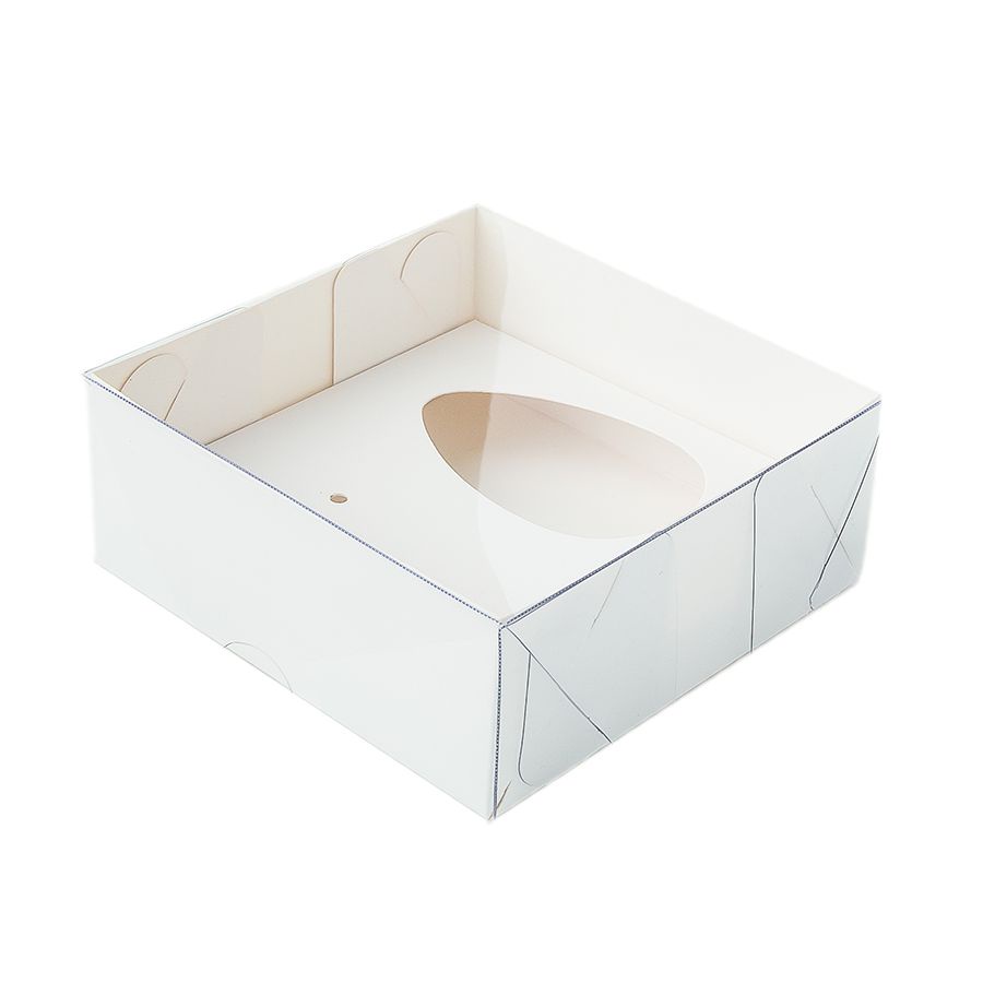 Caixa Ovo Colher - Meio Ovo 50g - 10cm x 10cm x 4cm - Branca - 5unidades - Assk - Páscoa Embalagens