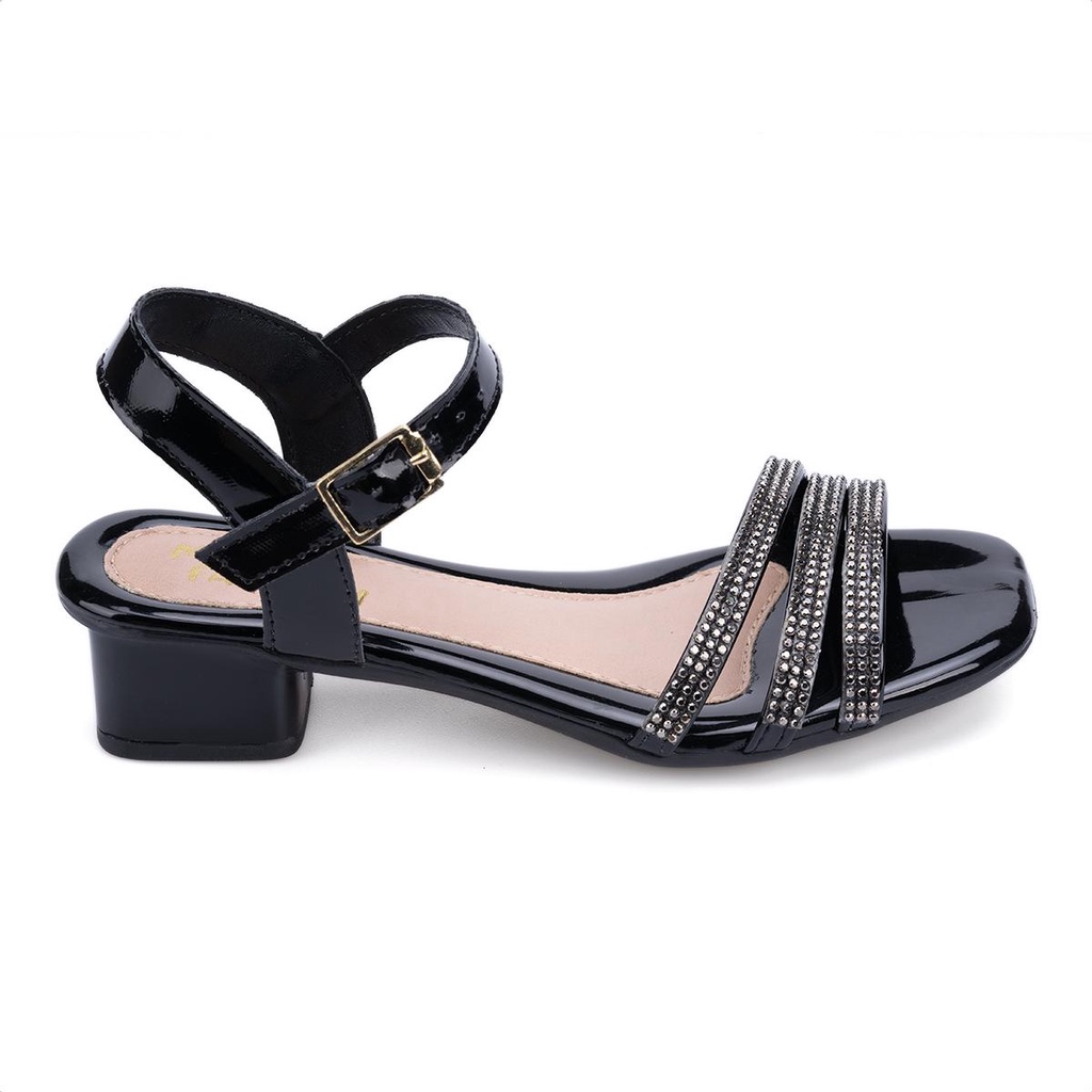 Sandália Infantil Menina Fashion Verniz Tiras Strass Brilho Luxo em Oferta na Shopee