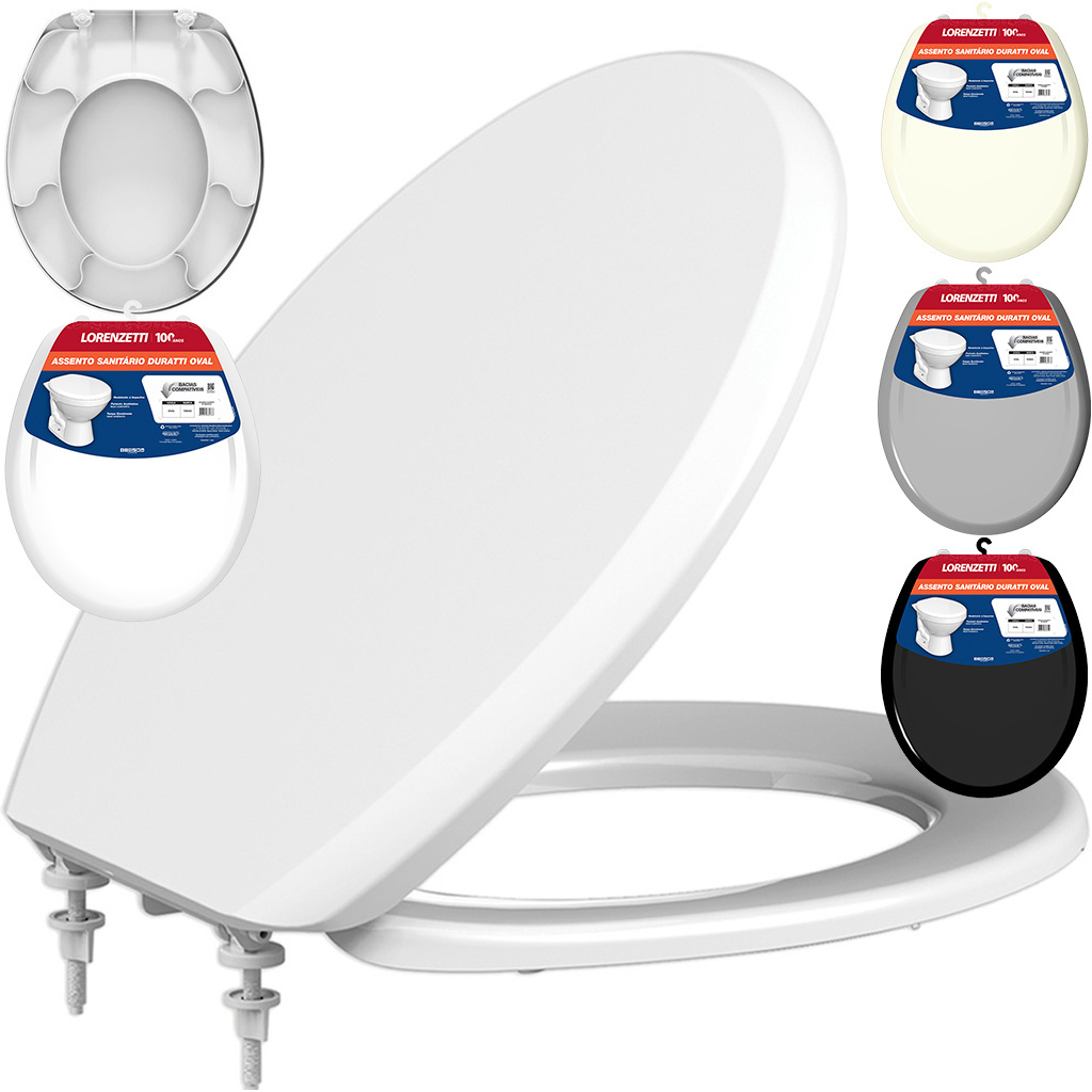 Assento Sanitário Duratti Lorenzetti Original Resistente Confortável Oval Tampa De Vaso Universal Compatível C/ Todas As Marca Nota Fiscal - Home & Living