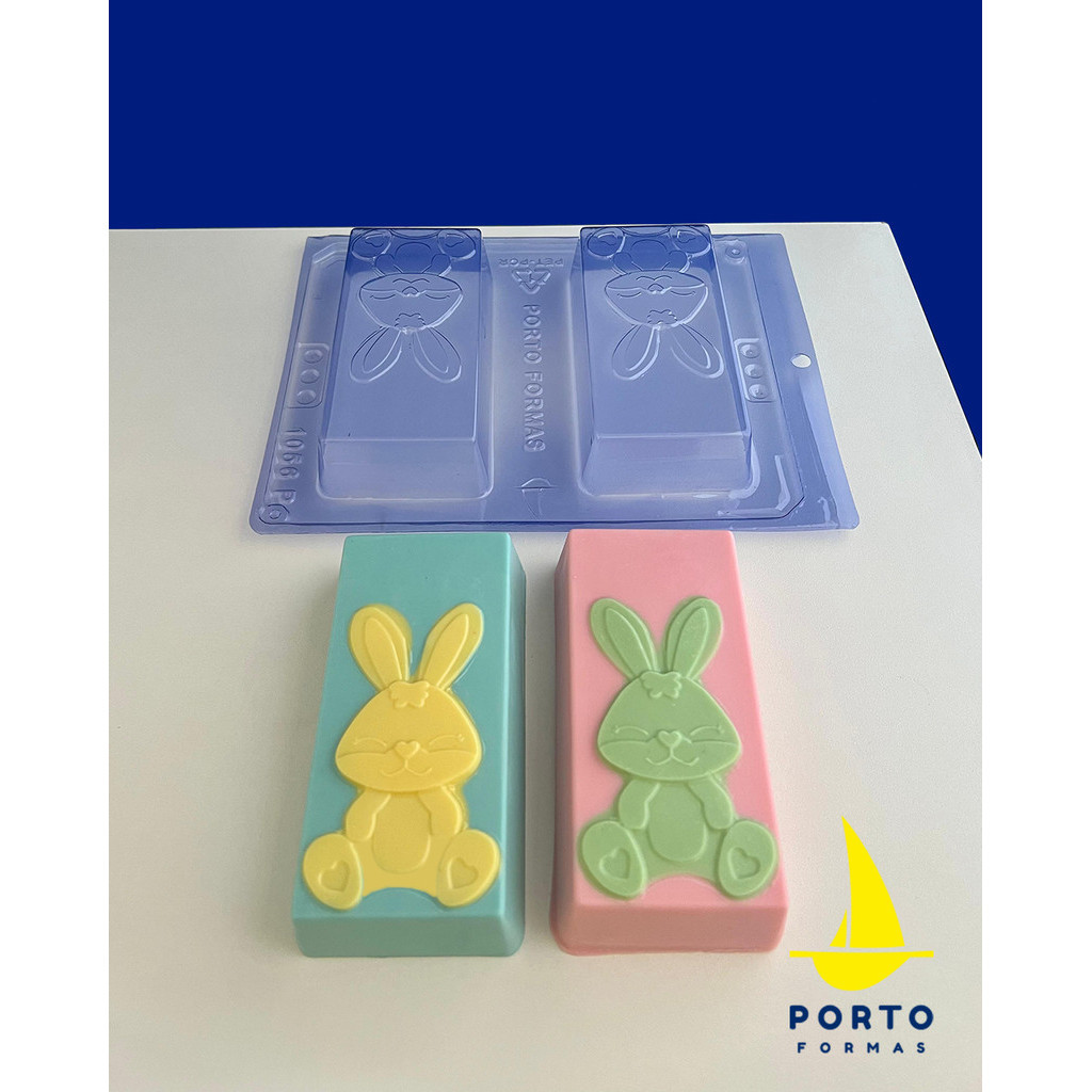 1~5 Forma Para Chocolate Especial 3 Partes Barra Coelhinho P1056 Porto - Home & Living