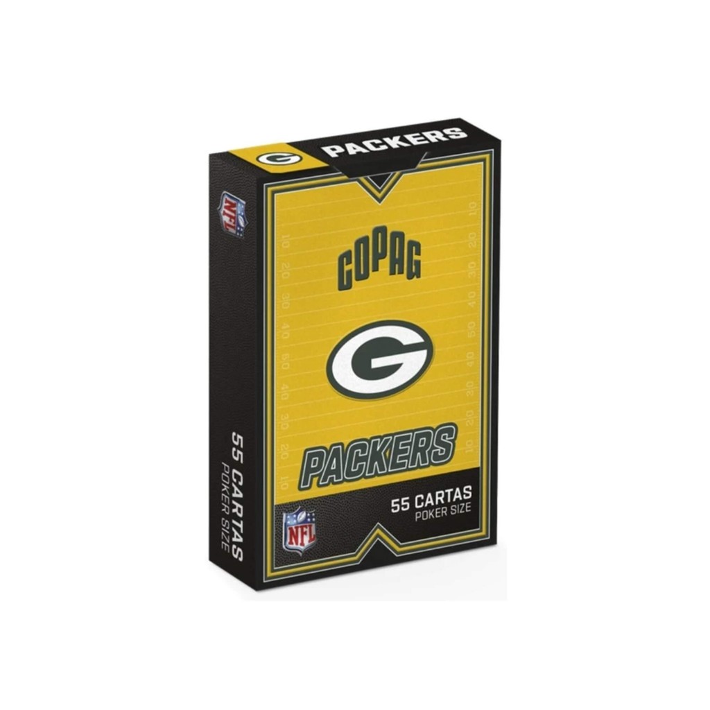 Jogo de Cartas Baralho NFL Green Bay Packers 55 Cartas Copag - 34593 em Oferta na Shopee