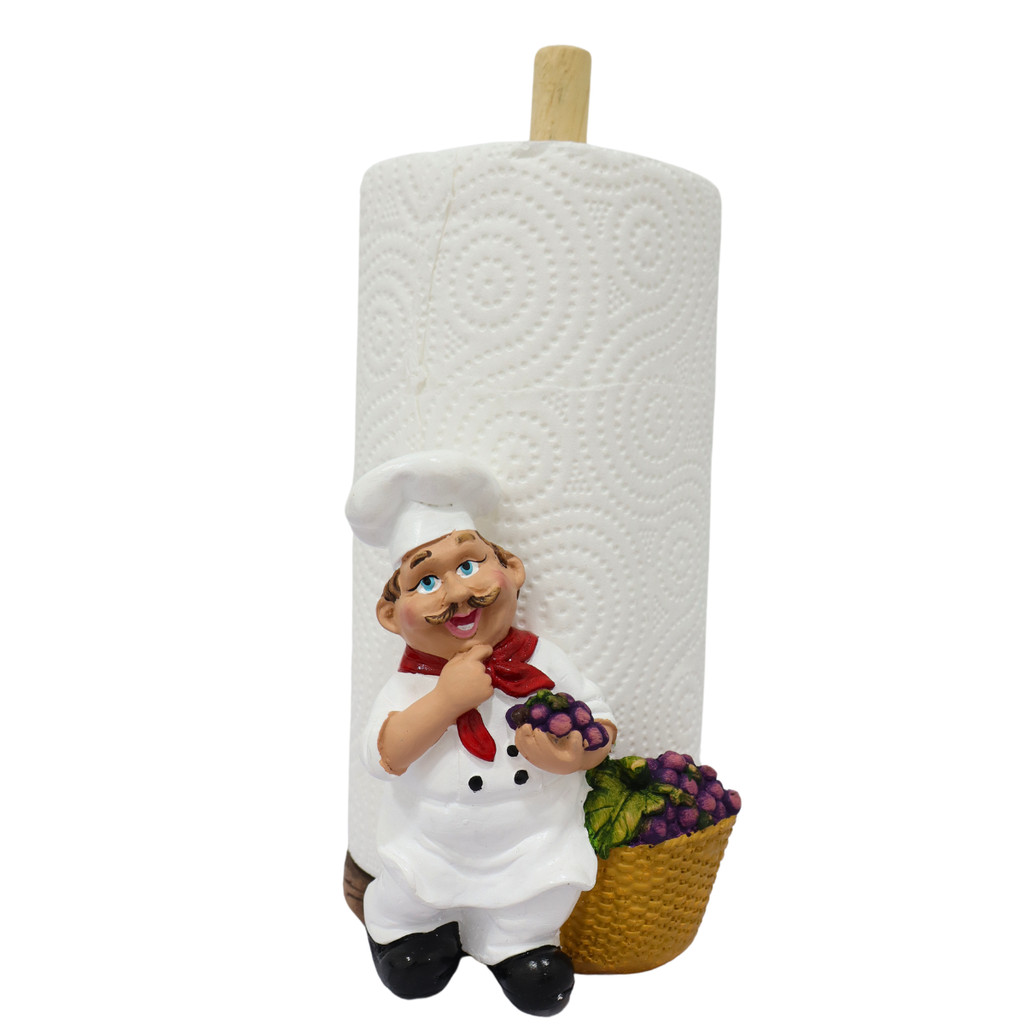 Suporte Papel Toalha Cozinheiro Chefe de Cozinha Decoração Restaurante