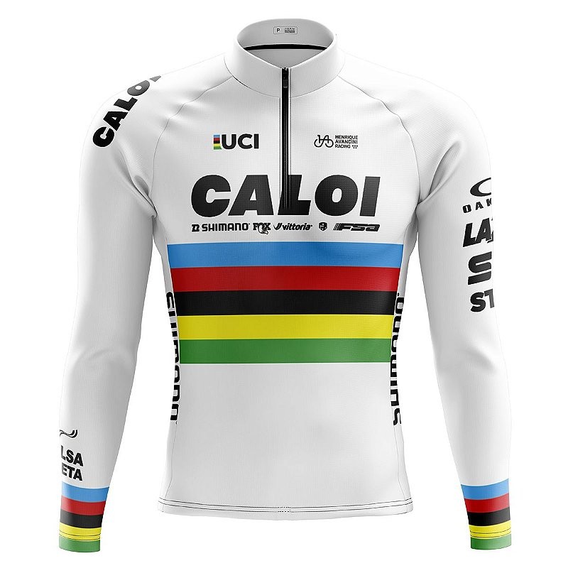 CAMISA CICLISMO MASCULINO CALOI AVANCINI COM BOLSOS UV 50+