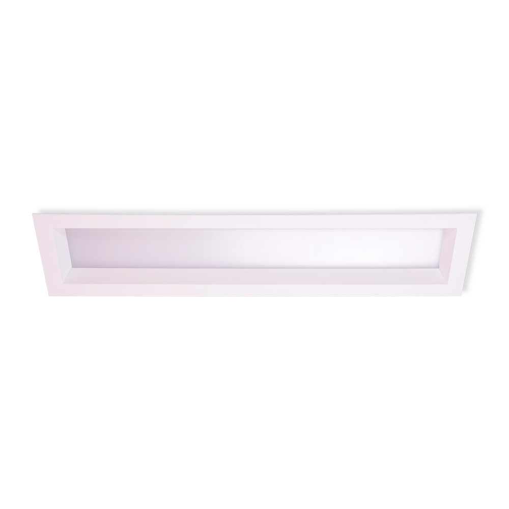 Luminária de Embutir Ibiza Retangular Recuado Acrílico 2xT5 64,5x13,5cm D&D Iluminação Branco