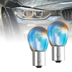 Par Lampada Seta Pisca 12v PY21W Carro Acende Cor Âmbar GL1056D Carro 35w