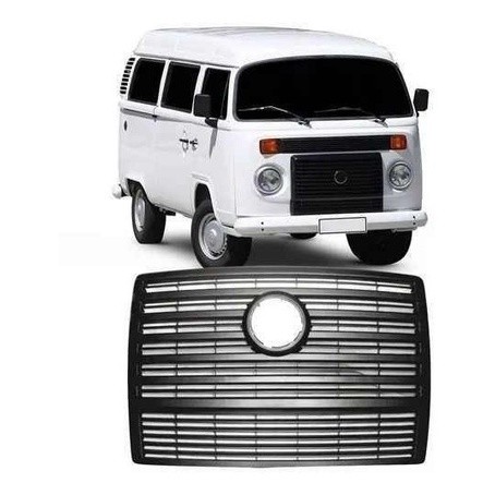Grade Dianteira Radiador Perua Kombi 2006 A 2014  Preto