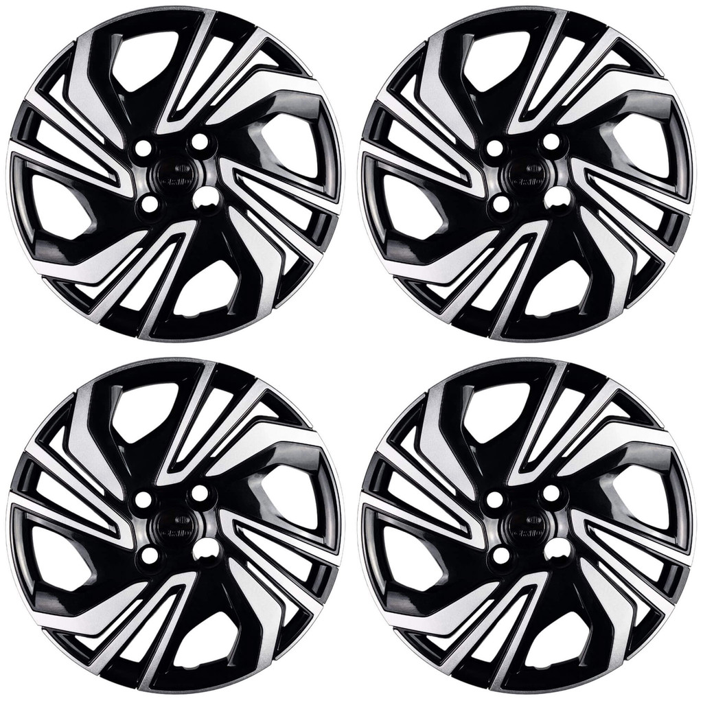 Calota Aro 15" Preto/Prata Mod Onix 23/24 (Jogo c/ 4 Calotas) Grid - 380CP-PBP-E - Spare Parts and Accessories for Vehicles