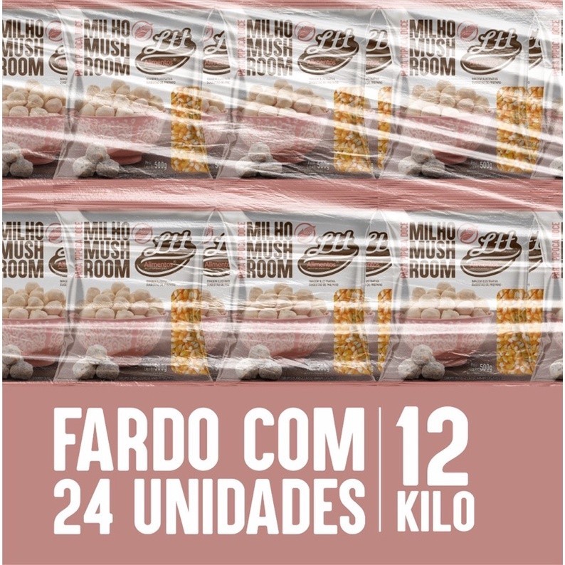 Milho Mushroom Para Pipoca Gourmet 12kg Fardo Oficial Promoção