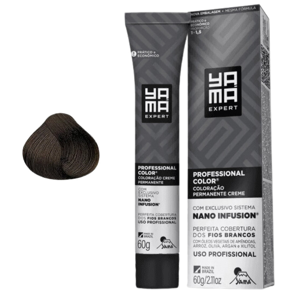 Coloração Yama Profissional Color Nano Infusion Tintura Tinta Cabelo 6.0 Louro Escuro 60g