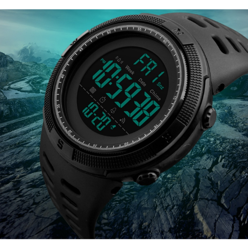 Relogio Skmei 1251 esportes impermeável masculino lazer digital LED digital multifuncional relógio eletrônico