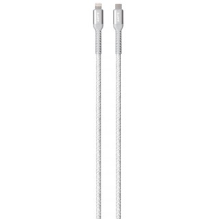 Cabo rápido para iPhone nylon resistente USB-C para lightning cinza Laut 1,2 metro