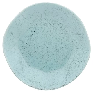 Prato Raso Ryo Blue Bay Azul Claro 27,5cm Oxford Porcelana para Almoços e Jantares Com Estilo