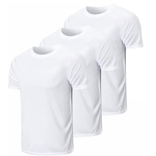 Kit 3 Camisetas Masculinas Básicas 100% Poliéster Para Silk Sublimação em Oferta na Shopee