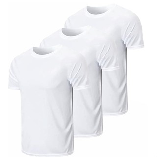 Kit 3 Camisetas Masculinas Básicas 100% Poliéster Para Silk Sublimação