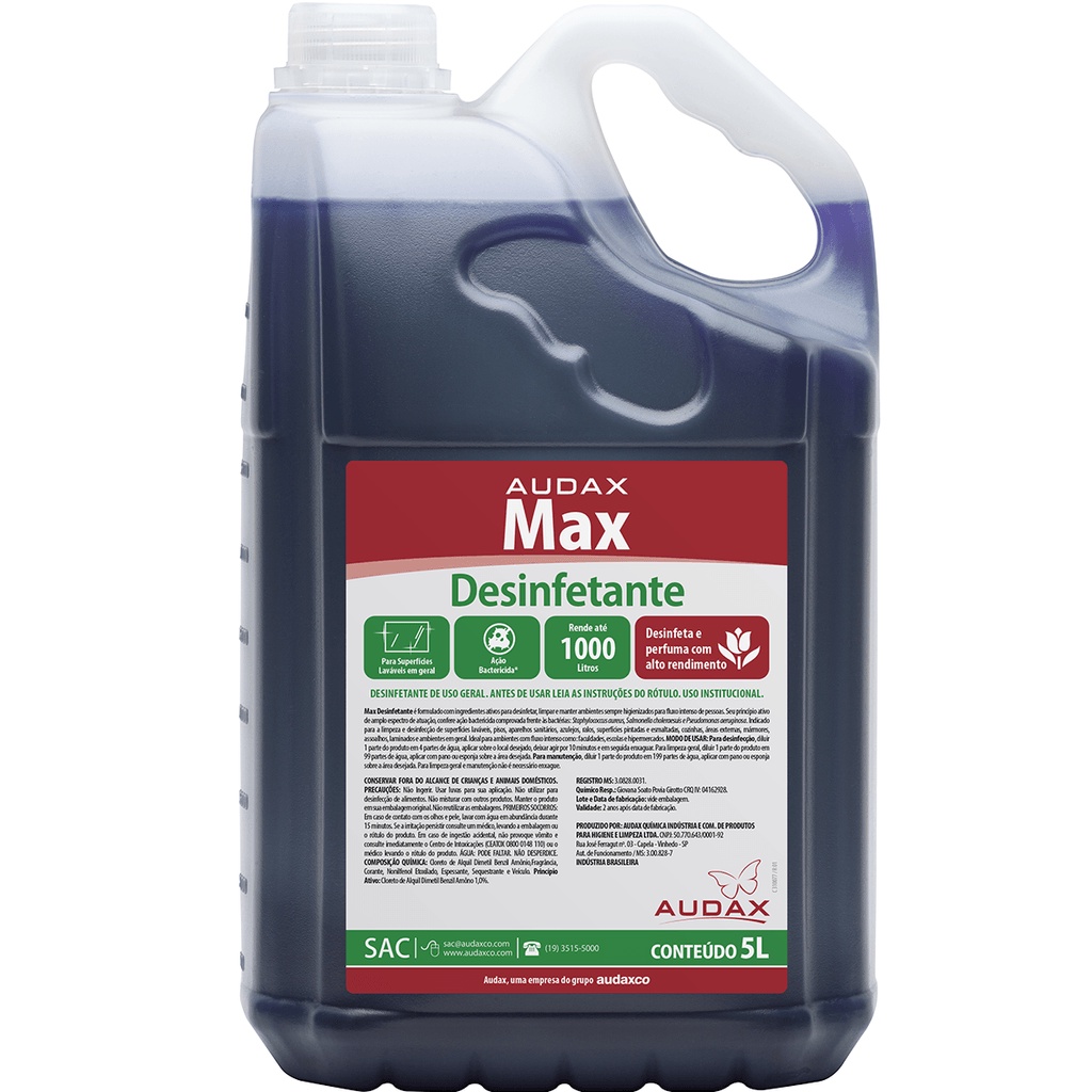 Desinfetante Floral Audax Max - 5L - Home & Living