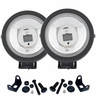 Par Farol Vidro Redondo Auxiliar Mini Milha Longo Alcance
