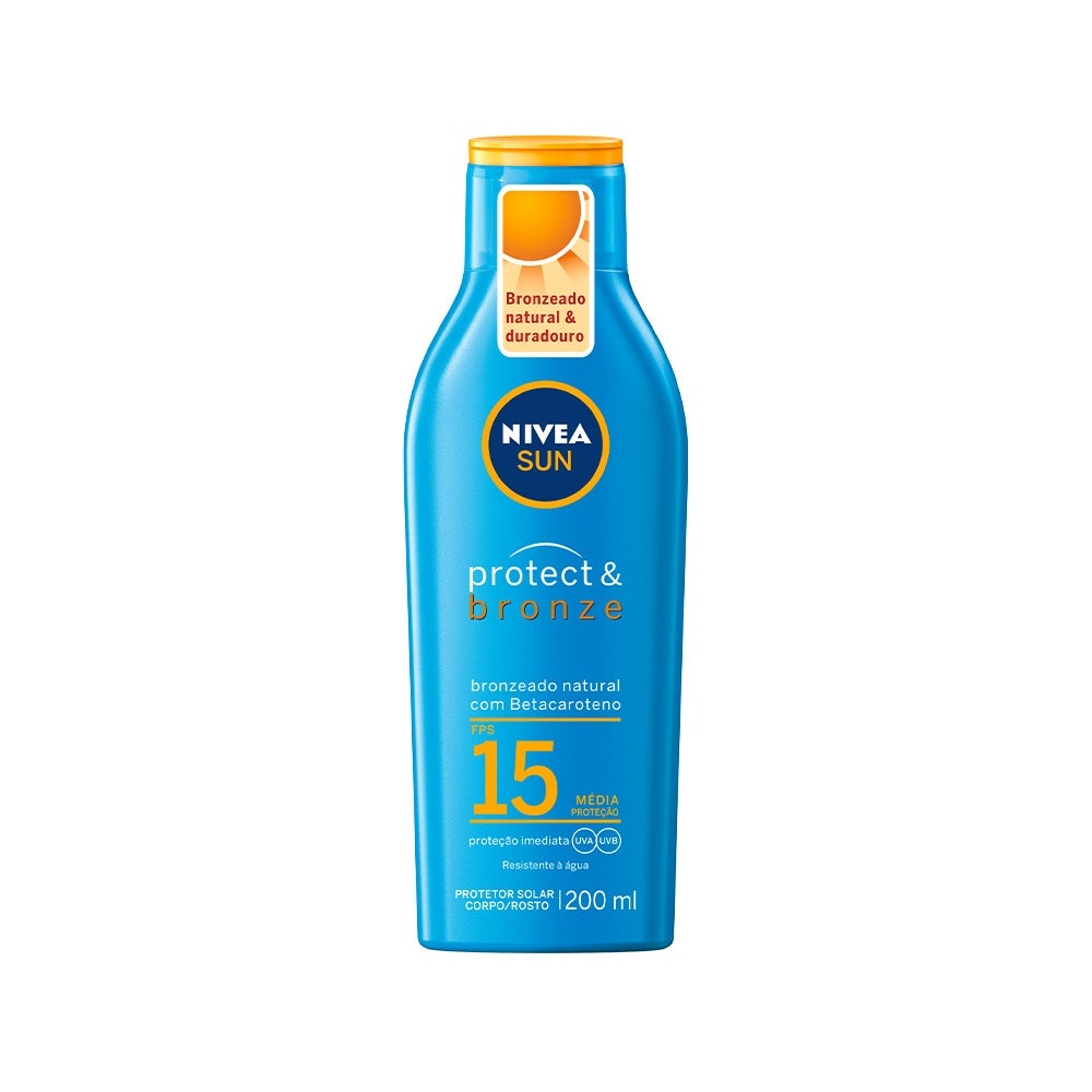 Protetor Solar Nivea Sun Fps15 Protect Bronze 200ml - Beauty