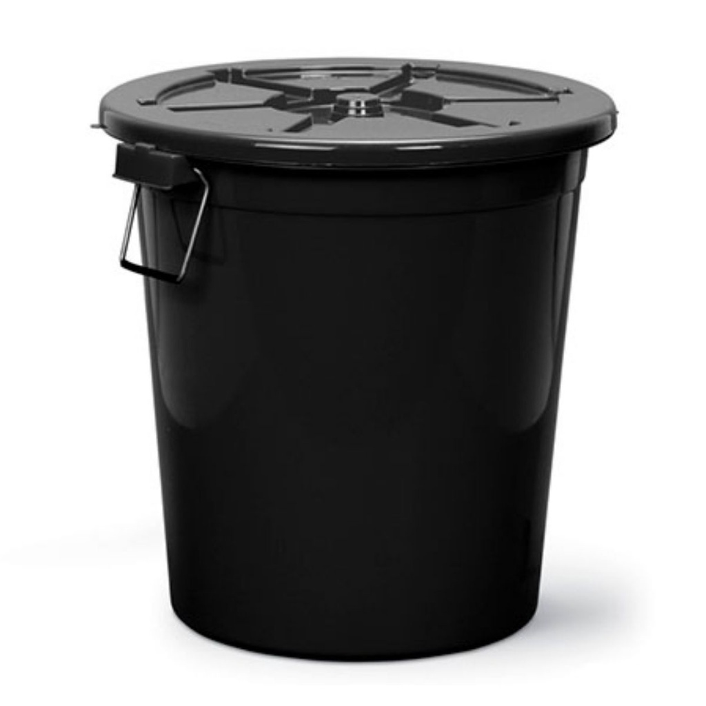 Cesto Fechado Lixeira Com Tampa e alça em aço 50 Litros Grande Niquelart Reforçada Para Area De Lazer Area De Churrasco Area Gourmet Chácara Cozinha Hospital