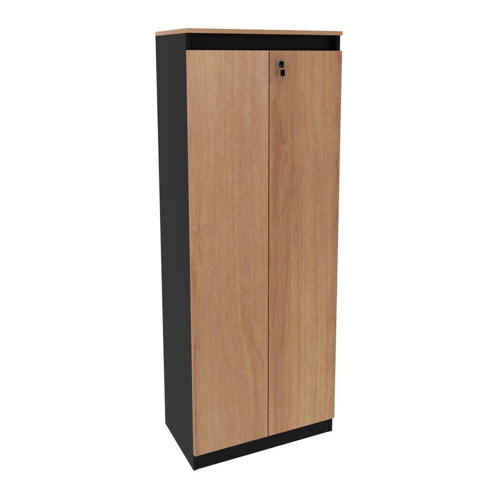 Armário Escritório 2 Portas Multimóveis CR25048 Amêndoa/Preto em Oferta na Shopee