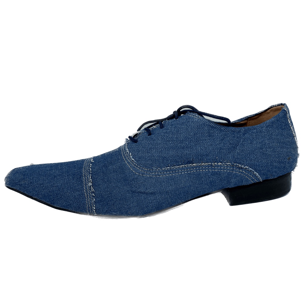 Sapato Masculino Italiano em Couro Social Executivo Azul - Ref: 699