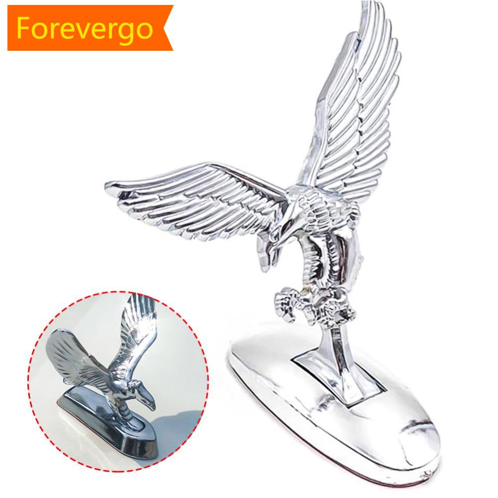 forevergo Auto Car Decoração Exterior Do Automóvel Ornamet Emblema Angel Eagle Capa Capô Cromada 3D Adesivo Acessórios Para Carros C1J8