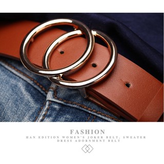 Cinto feminino fivela argola dupla importar