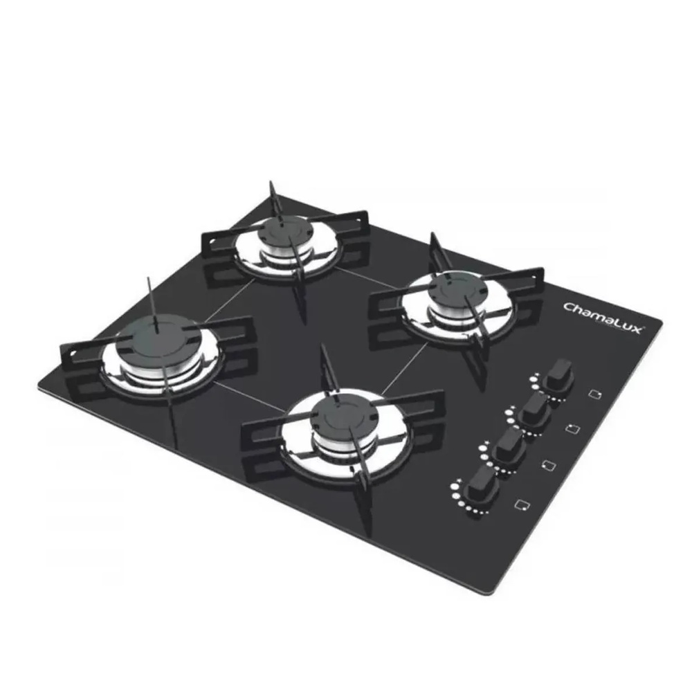 Fogão Cooktop a Gás Ultra Chama Chef 4 Bocas Bivolt Chamalux - Home Appliances
