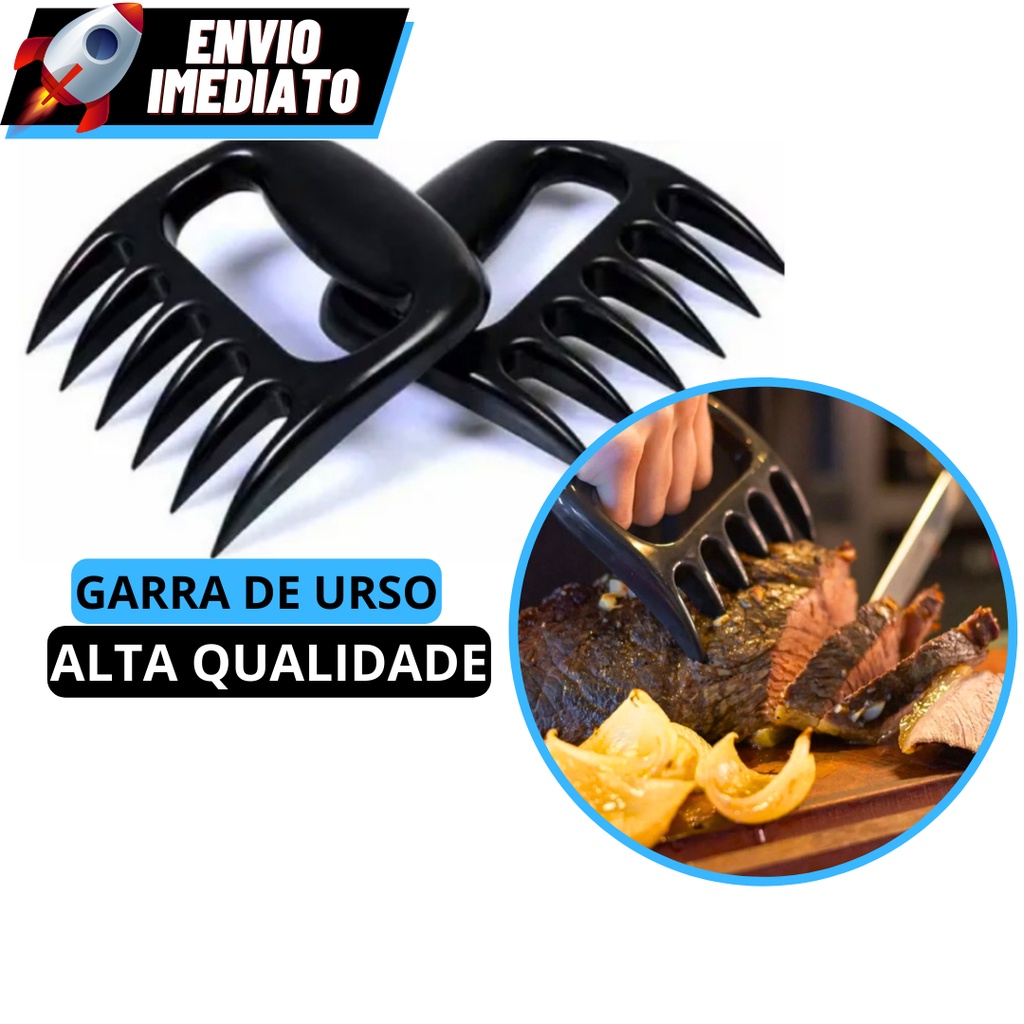 Garfo Desfiador Garra De Urso Para Churrasco 2 Peças