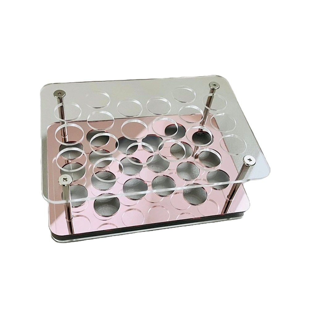 Suporte Porta Resina 20 Furos Dentista Odonto Acrílico Rose em Oferta na Shopee